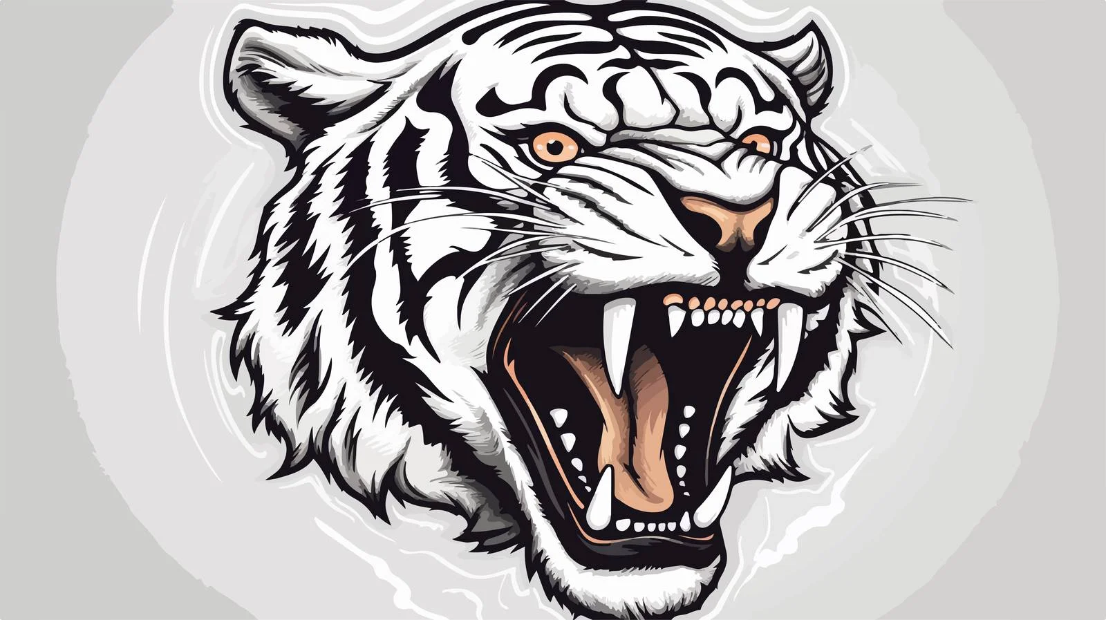 Fierce Tiger Head Sketch Illustration — free download from Dotvec