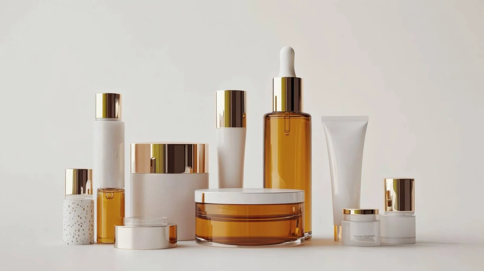 Luxurious Anti-Aging Skincare Products on White Background — free download from Dotvec