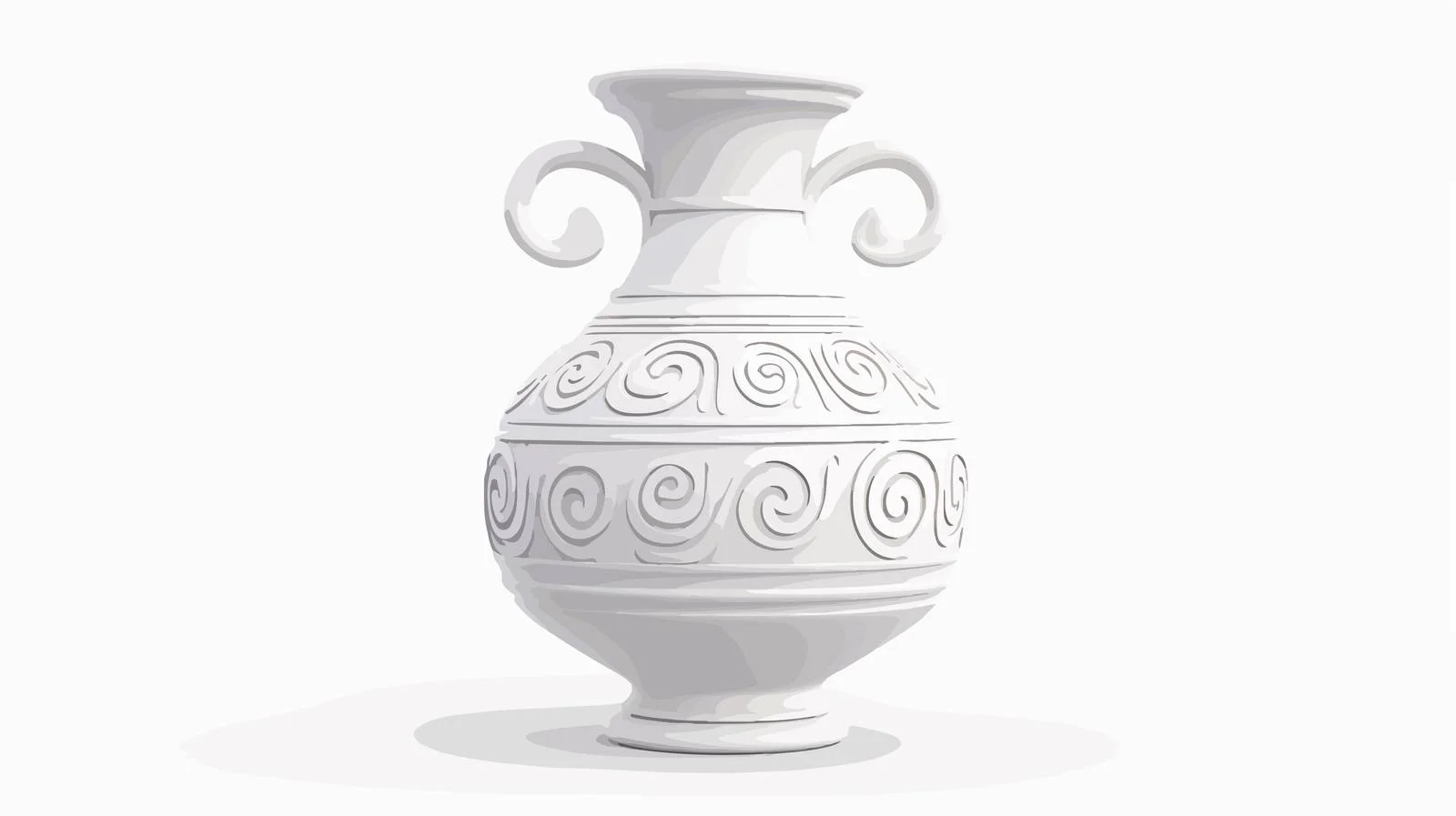 Ancient Greek White Clay Vase Display — free download from Dotvec