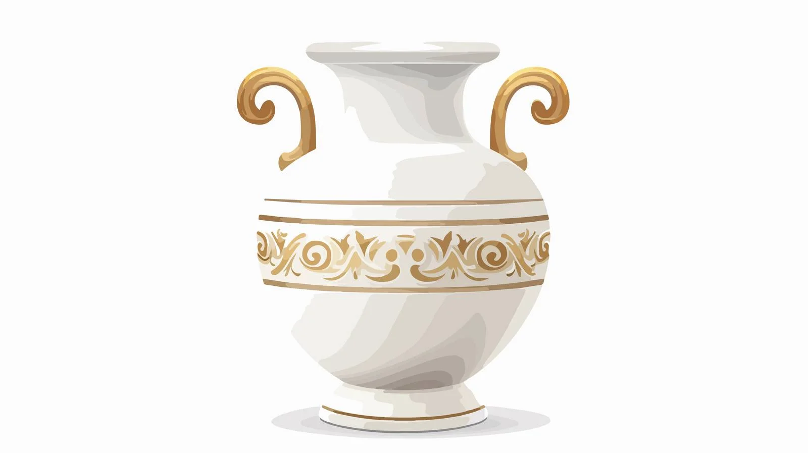 Ancient Greek White Clay Vase Display — free download from Dotvec