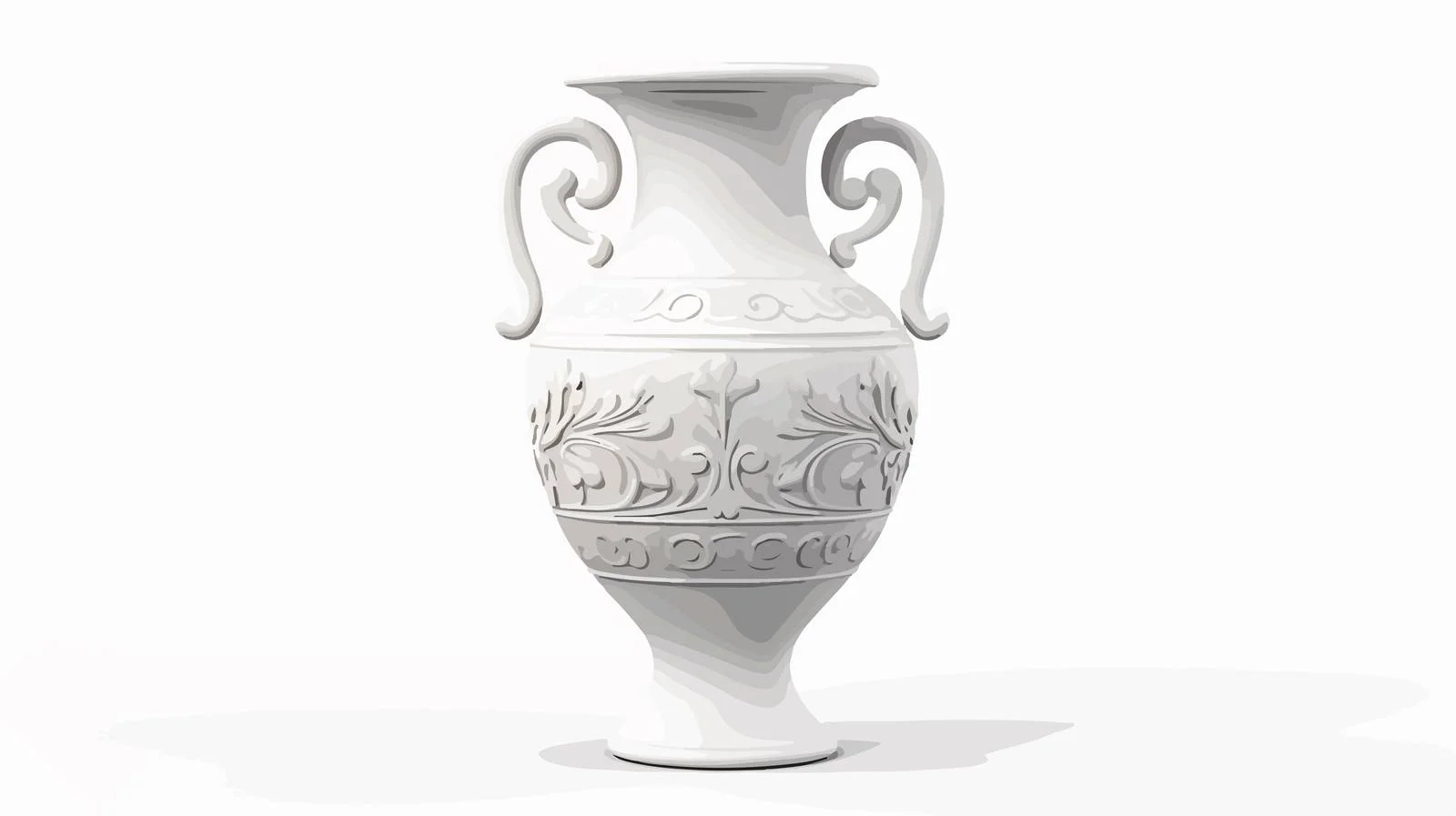 Ancient Greek Clay Vase on White Background — free download from Dotvec