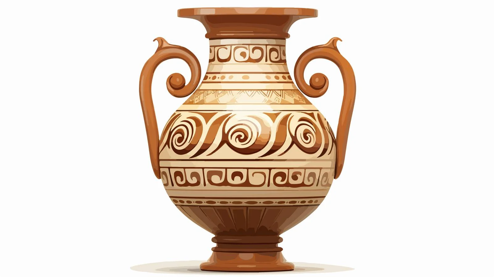 Ancient Greek Wine Vase with Meander Pattern — free download from Dotvec