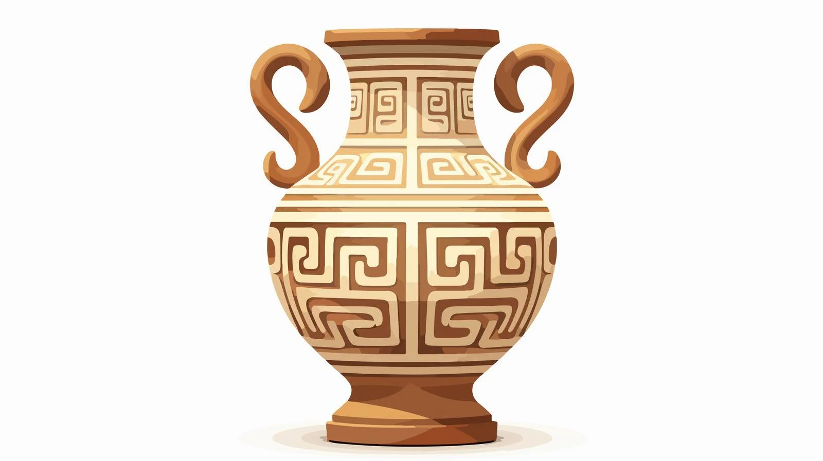 Ancient Greek Wine Vase with Meander — free download from Dotvec