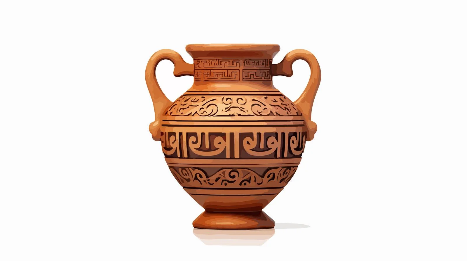 Ancient Greek Wine Vase with Meander Pattern — free download from Dotvec