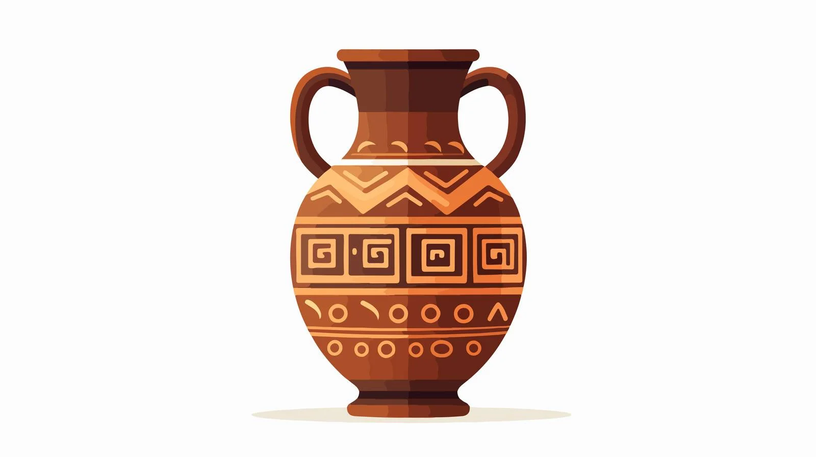 Ancient Greek Wine Vase with Meander Pattern — free download from Dotvec