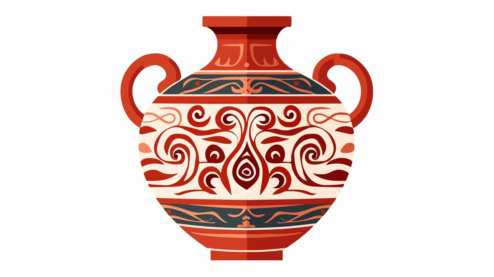Ancient Greek Wine Vase Meander Pattern — free download from Dotvec