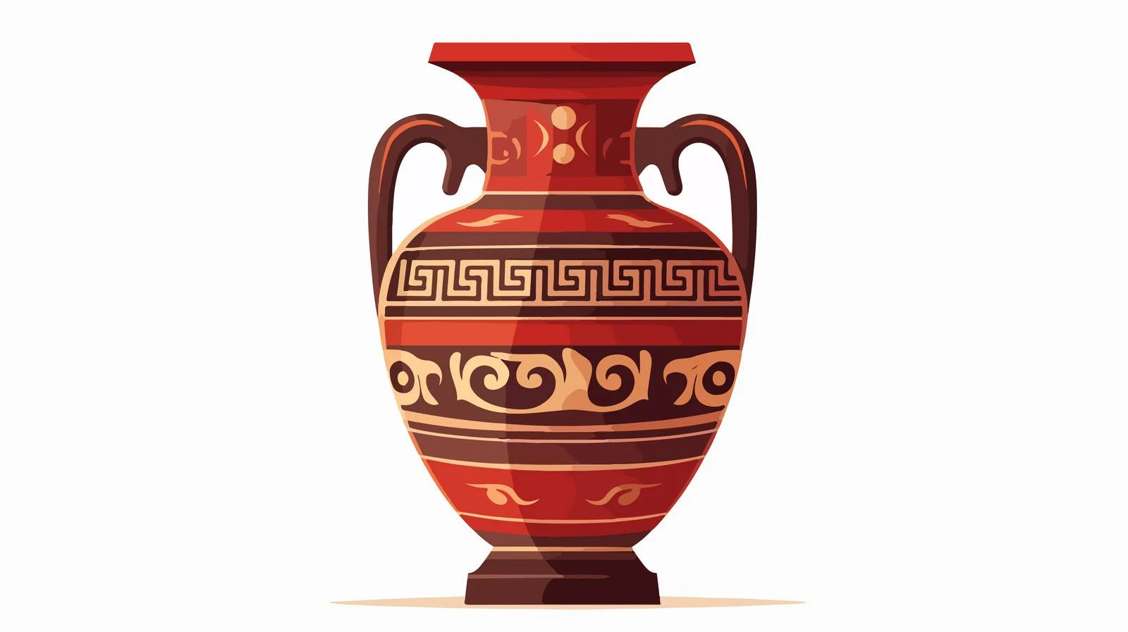 Ancient Greek Wine Vase Meander Pattern — free download from Dotvec