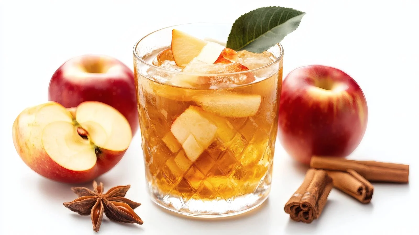 Refreshing Apple Cider Beverage on White — free download from Dotvec