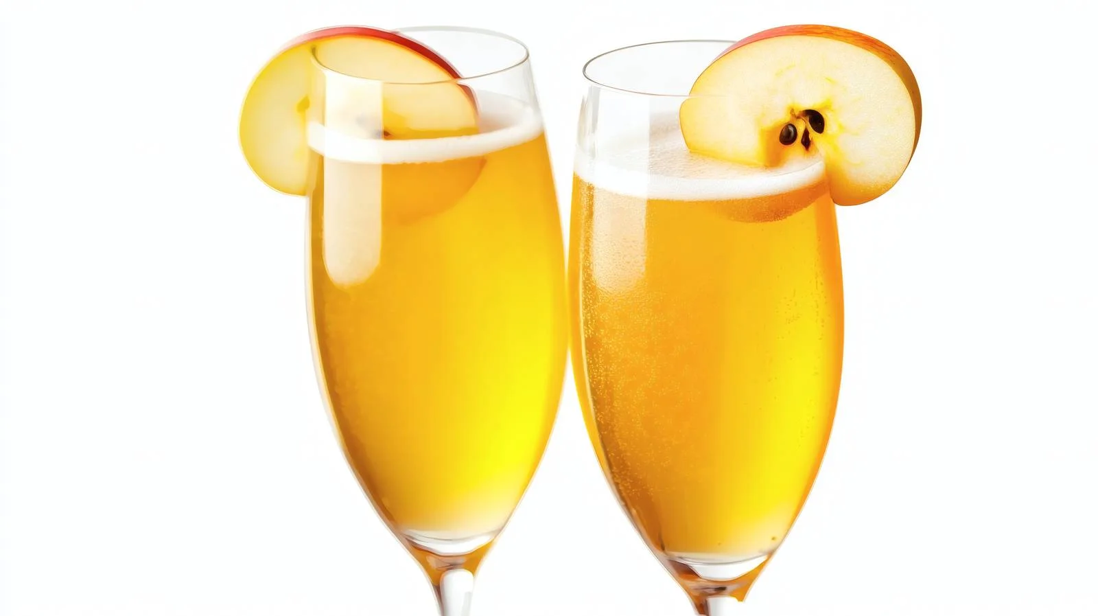 Glowing Apple Mimosa Cocktail on White — free download from Dotvec