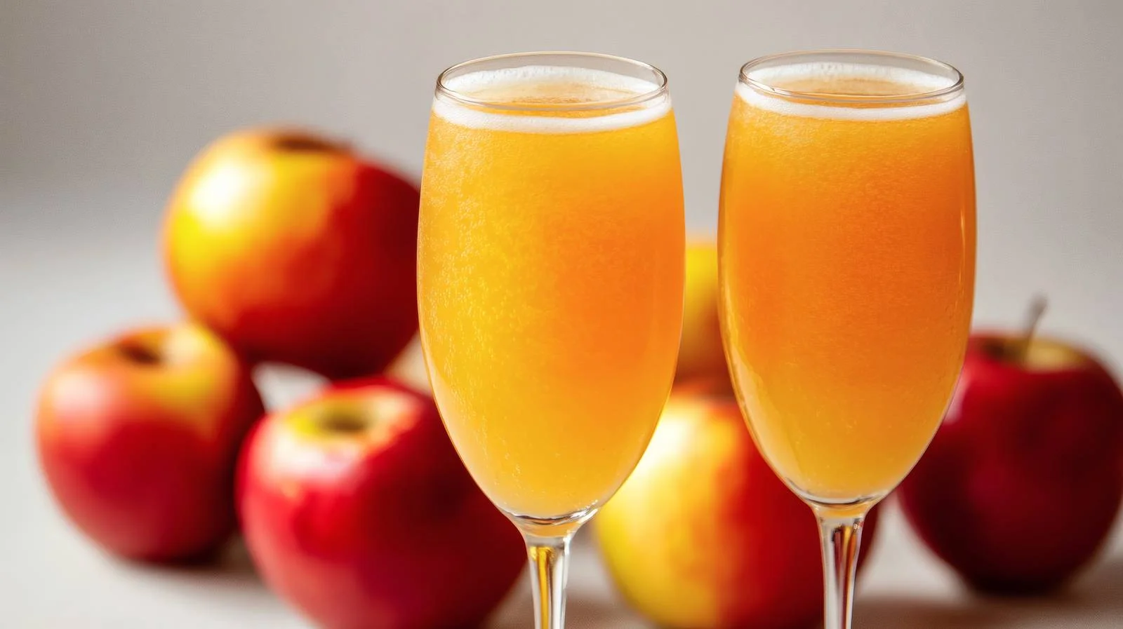 Elegant Apple Mimosa Cocktail on White — free download from Dotvec