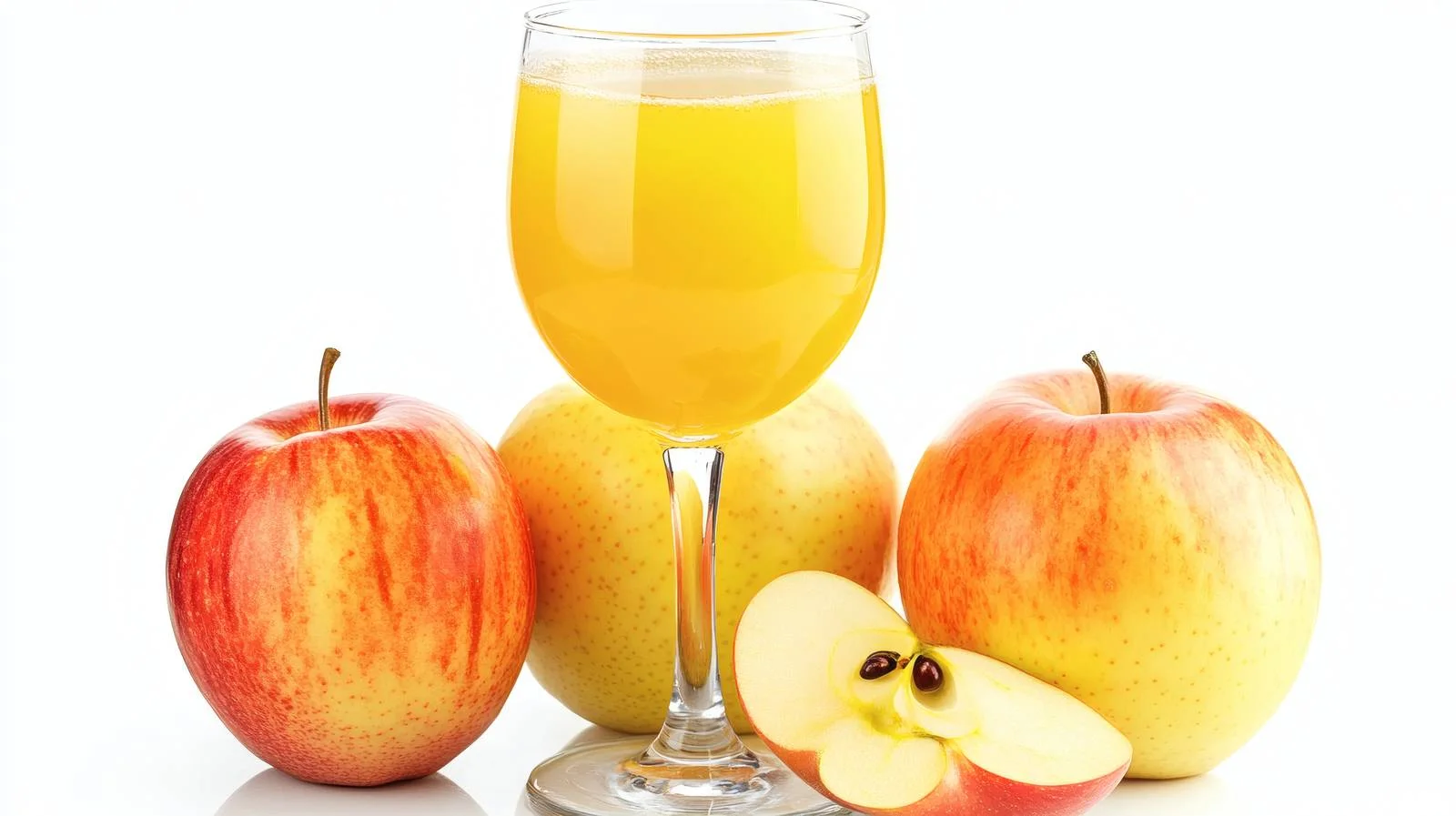 Elegant Apple Mimosa Cocktail on White — free download from Dotvec