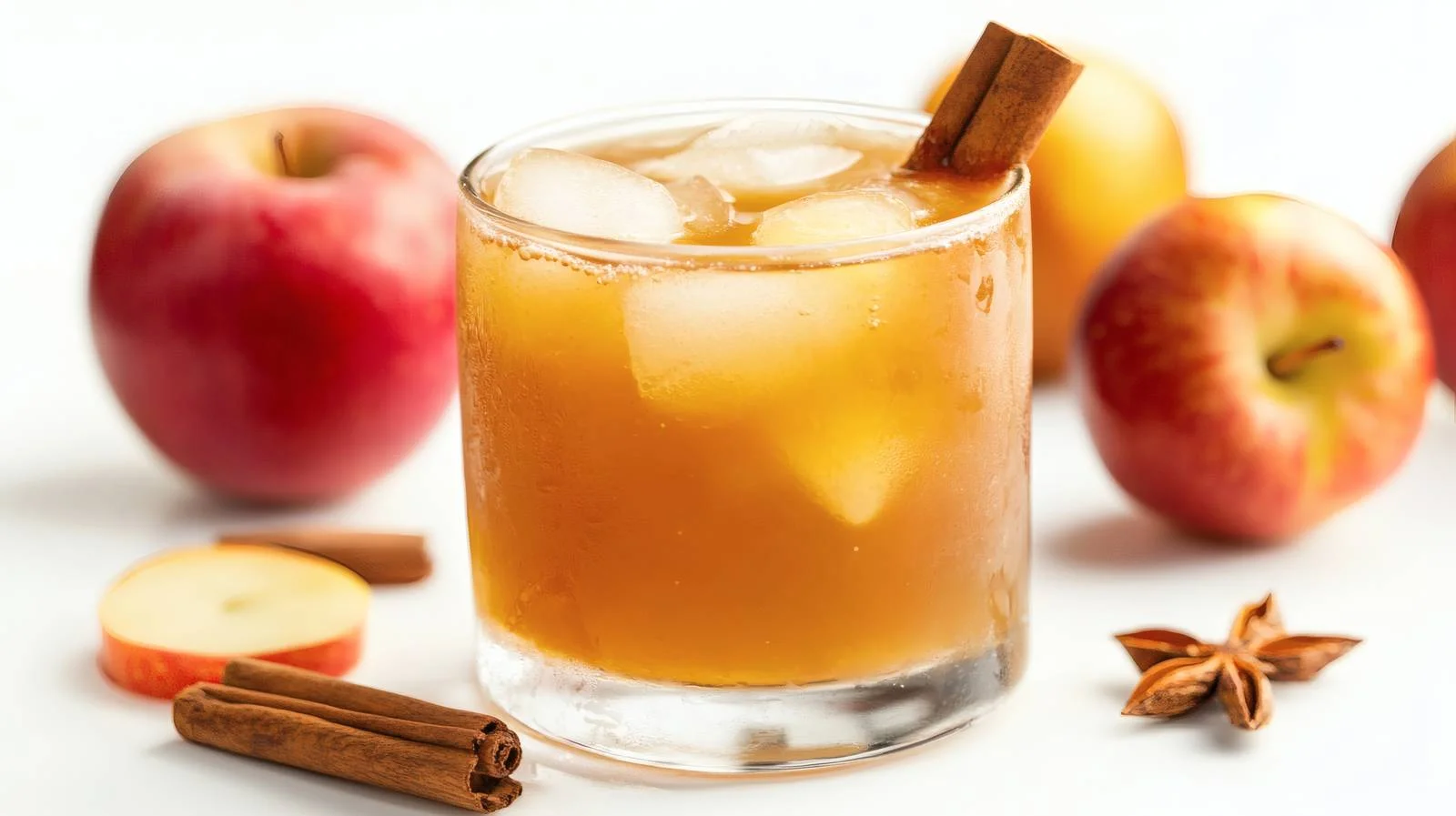 Fresh Apple Cider Drink on White Background — free download from Dotvec