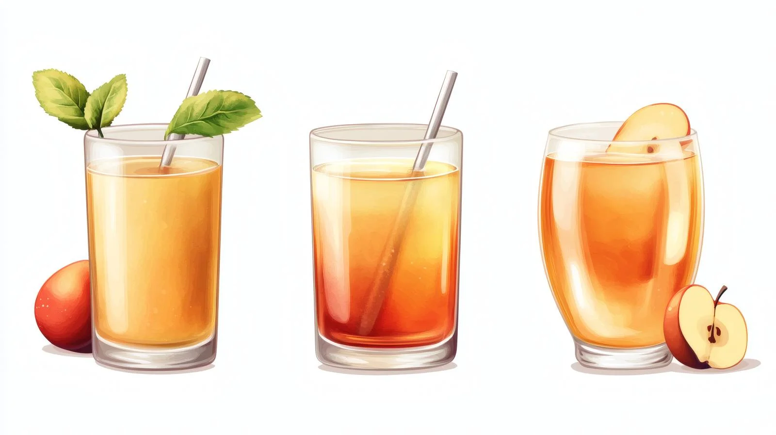 Refreshing Apple Cider Beverage on White — free download from Dotvec