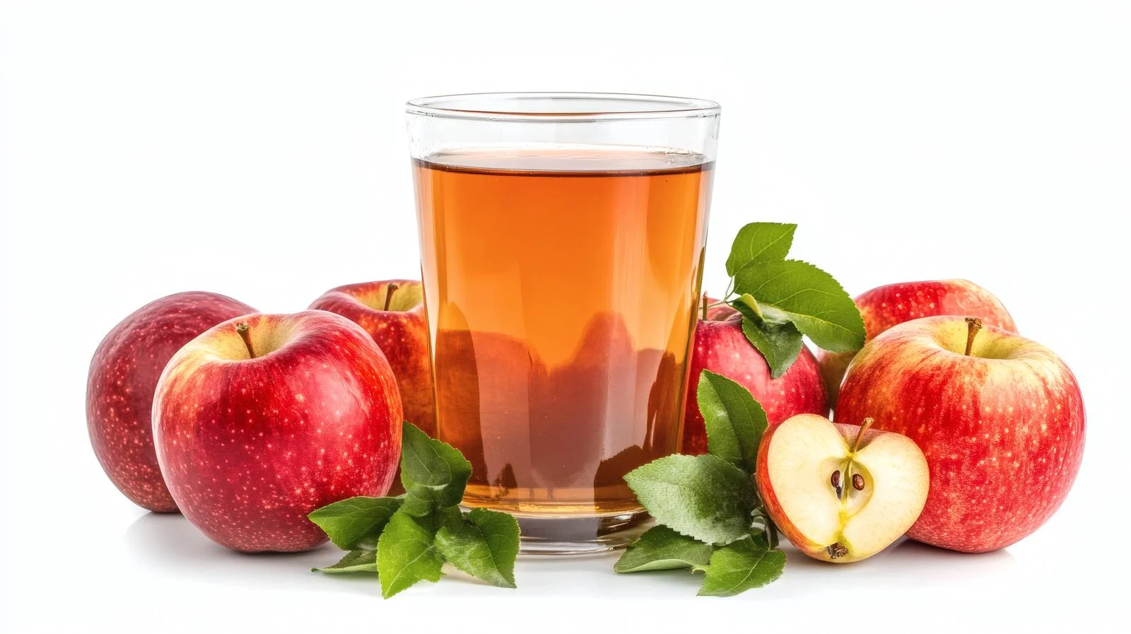 Refreshing Apple Cider on White Background — free download from Dotvec
