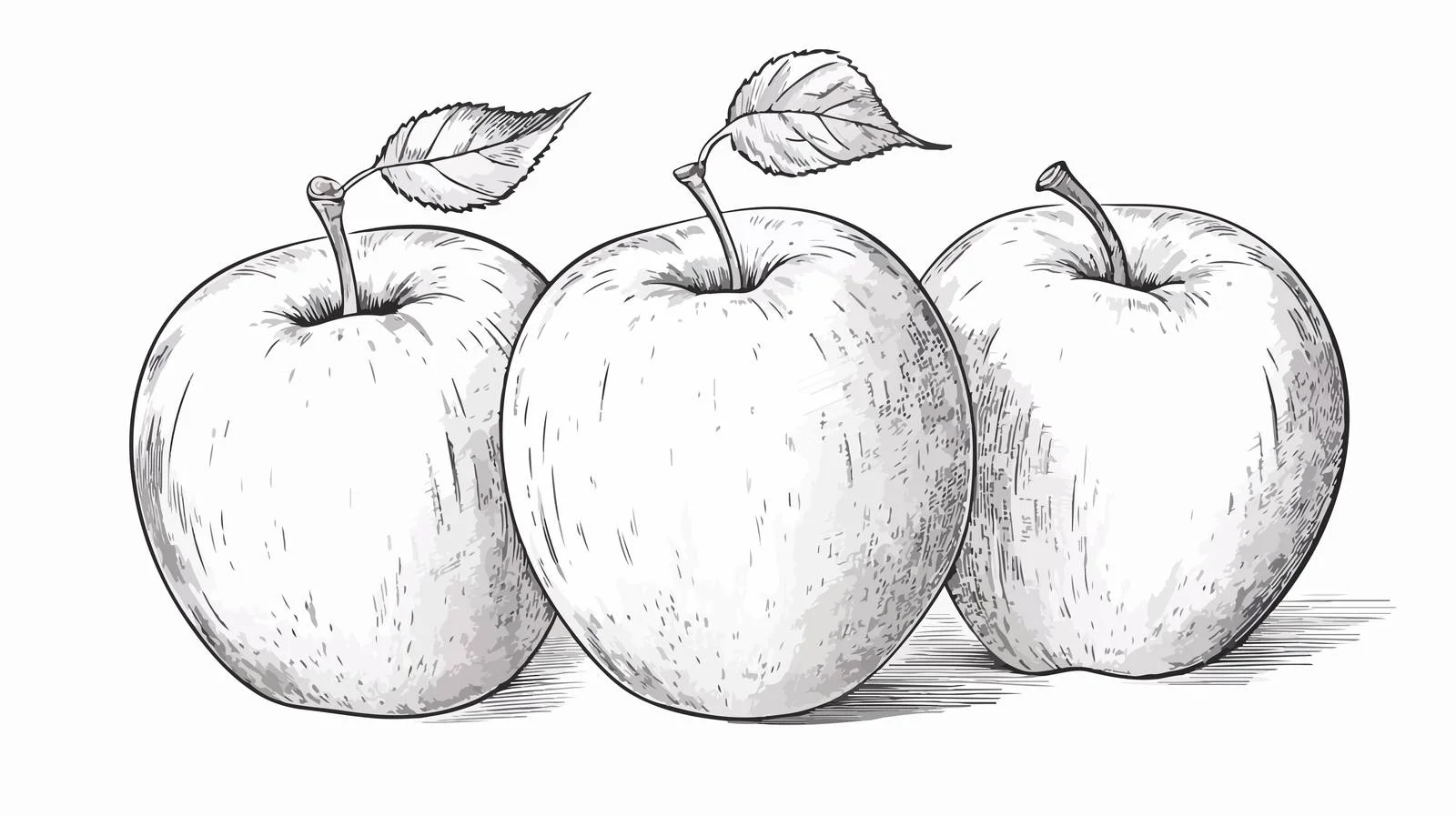 Hand-drawn Apple Fruit Engraving Vector — free download from Dotvec