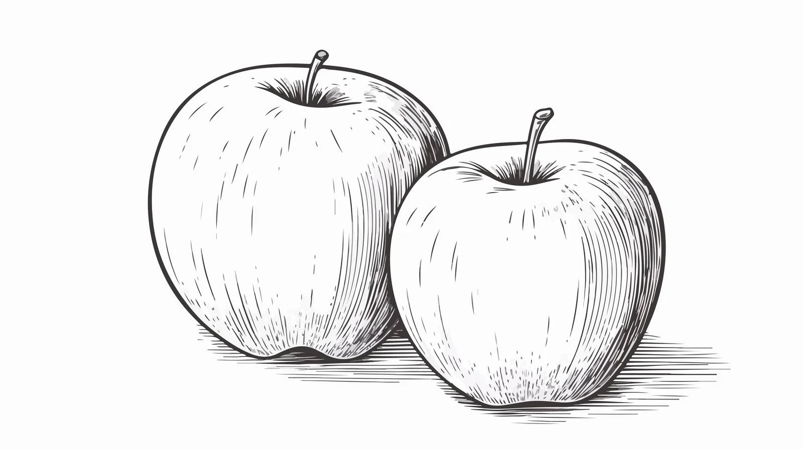 Hand-Drawn Engraved Apple Fruit Vector — free download from Dotvec