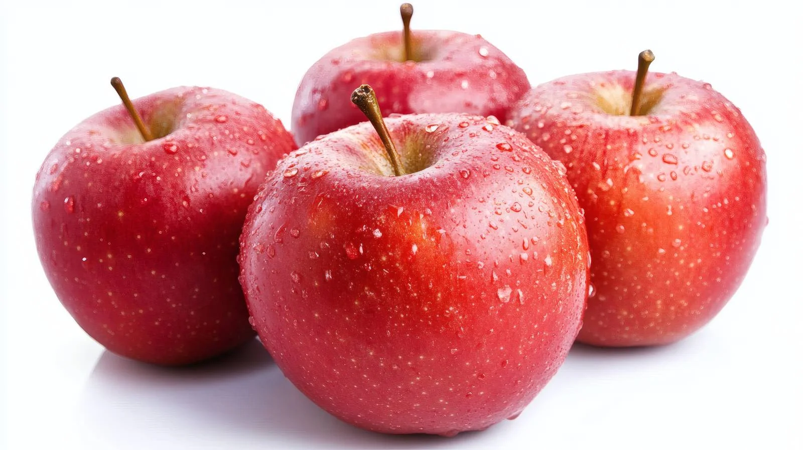 Fresh Apples on Plain White Background — free download from Dotvec