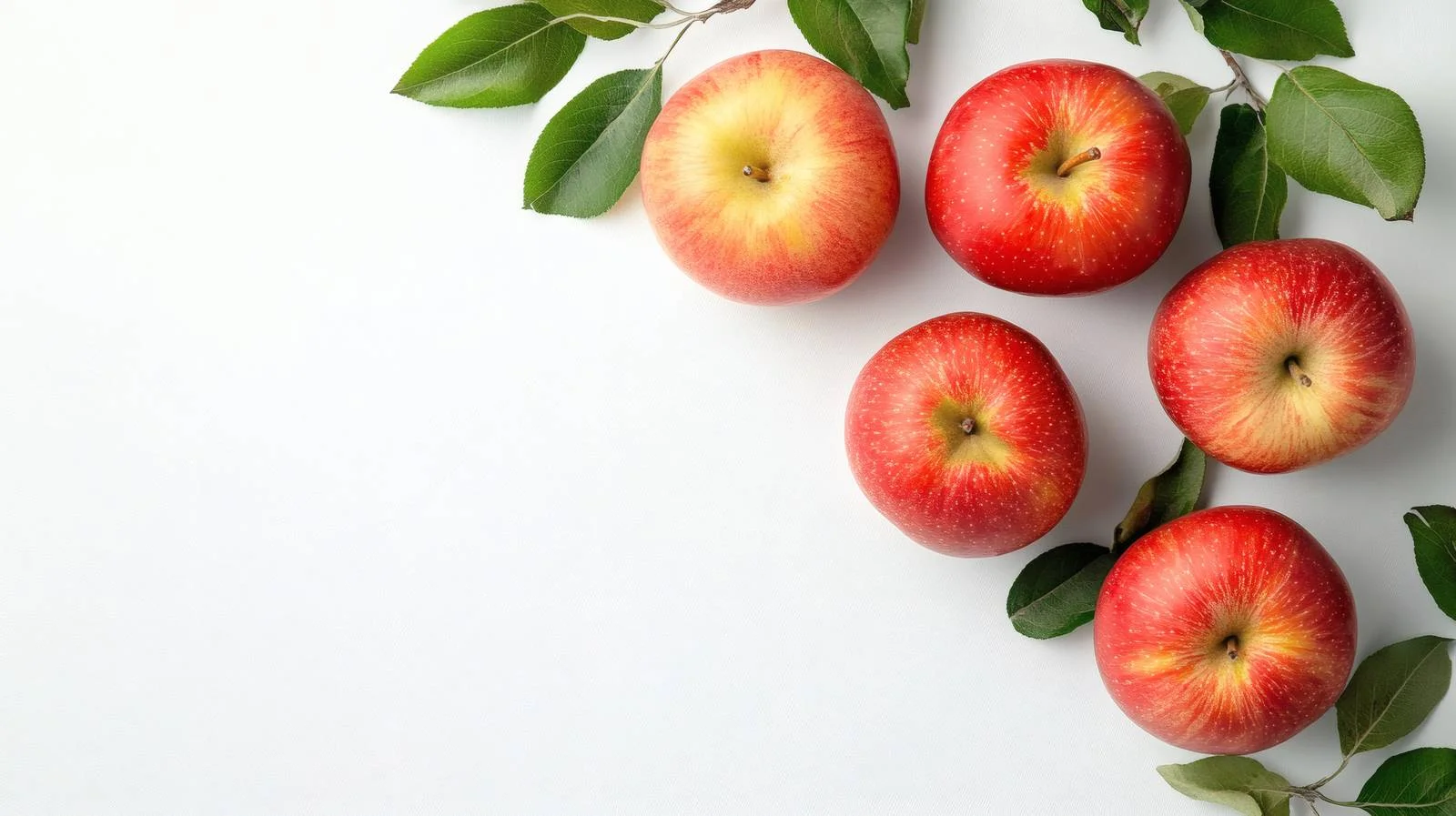 Fresh Apples on White Background — free download from Dotvec