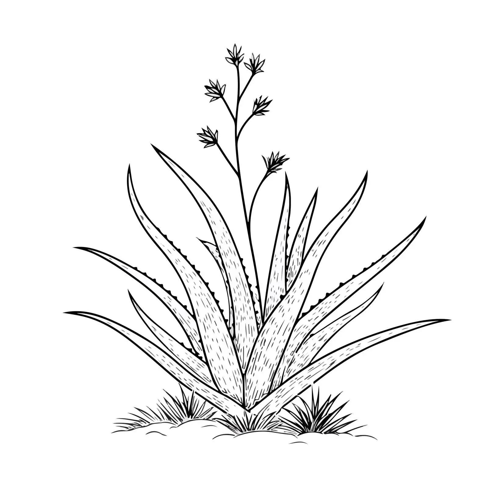 Aloe Vera Applique Embroidery Vector Art — free download from Dotvec