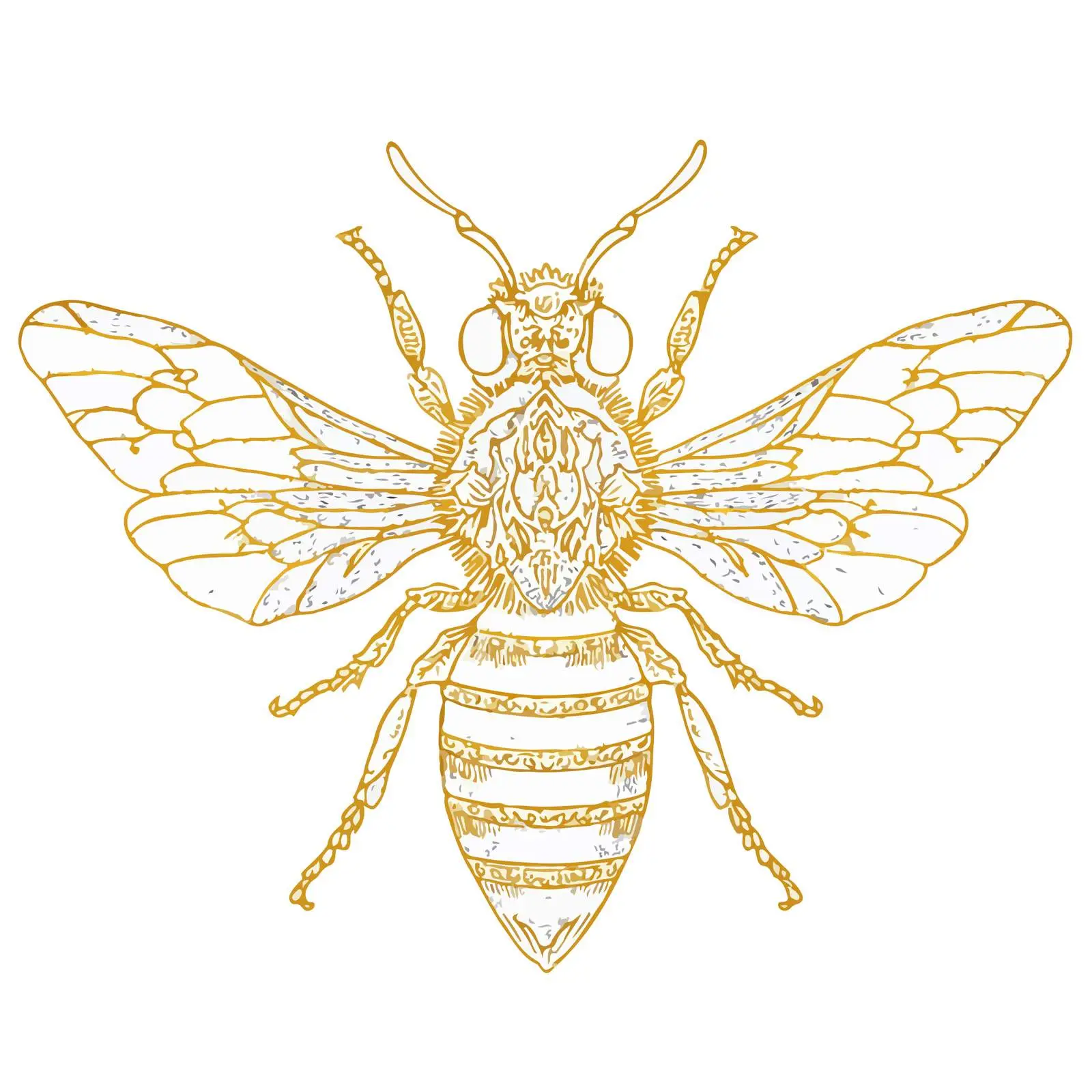 Bee Applique Vector Embroidery Design — free download from Dotvec