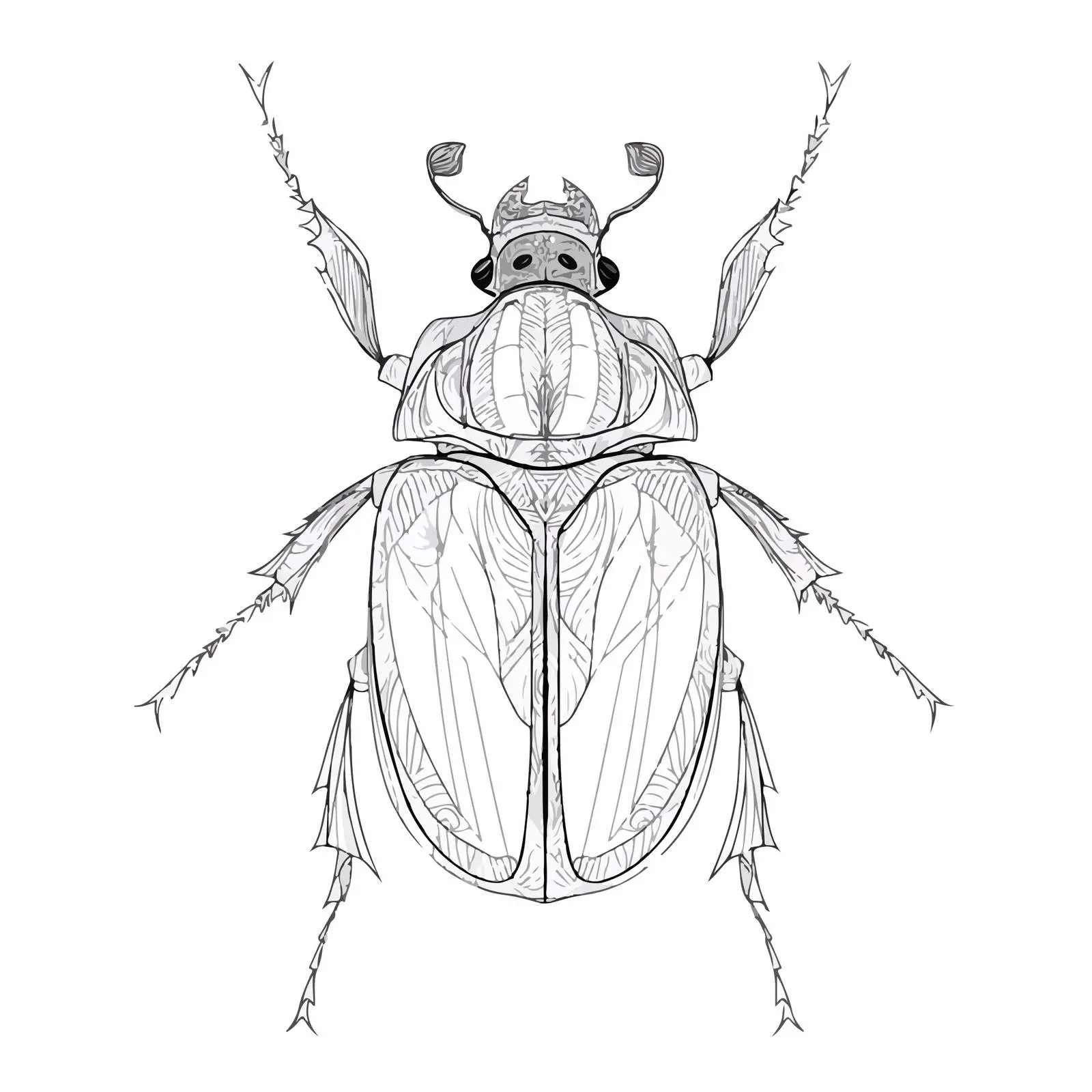 Beetle Applique Embroidery Art — free download from Dotvec