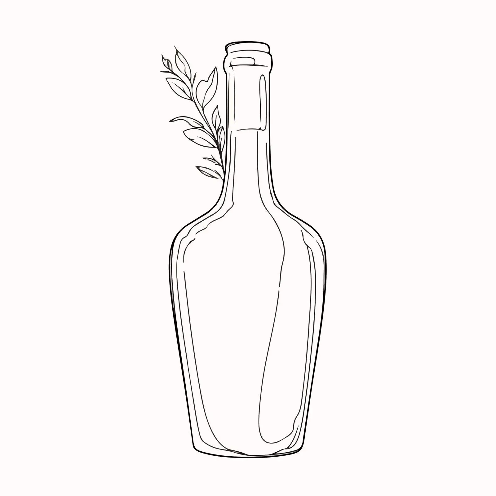 Applique Bottle Line Art Embroidery Vector — free download from Dotvec