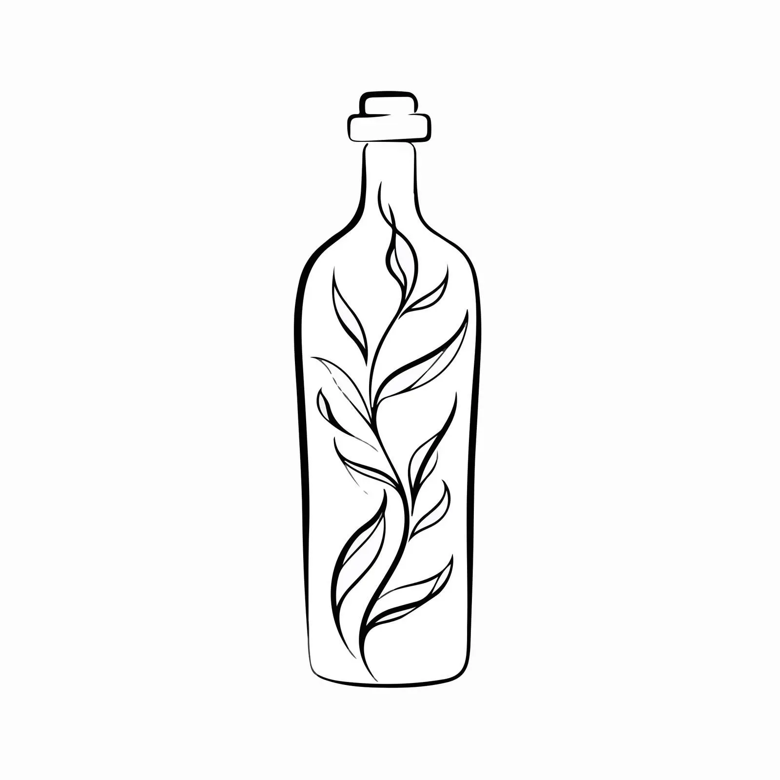 Embroidery Bottle Line Art Vector Design — free download from Dotvec