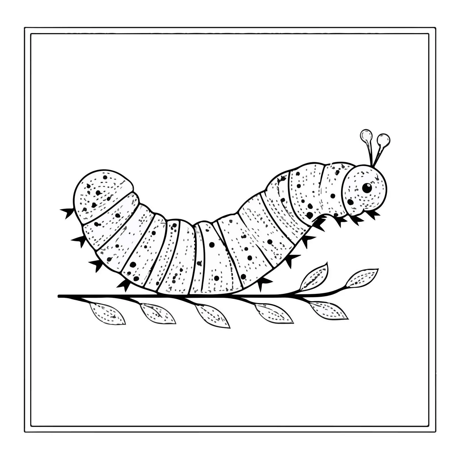Applique Caterpillar Embroidery Line Art — free download from Dotvec