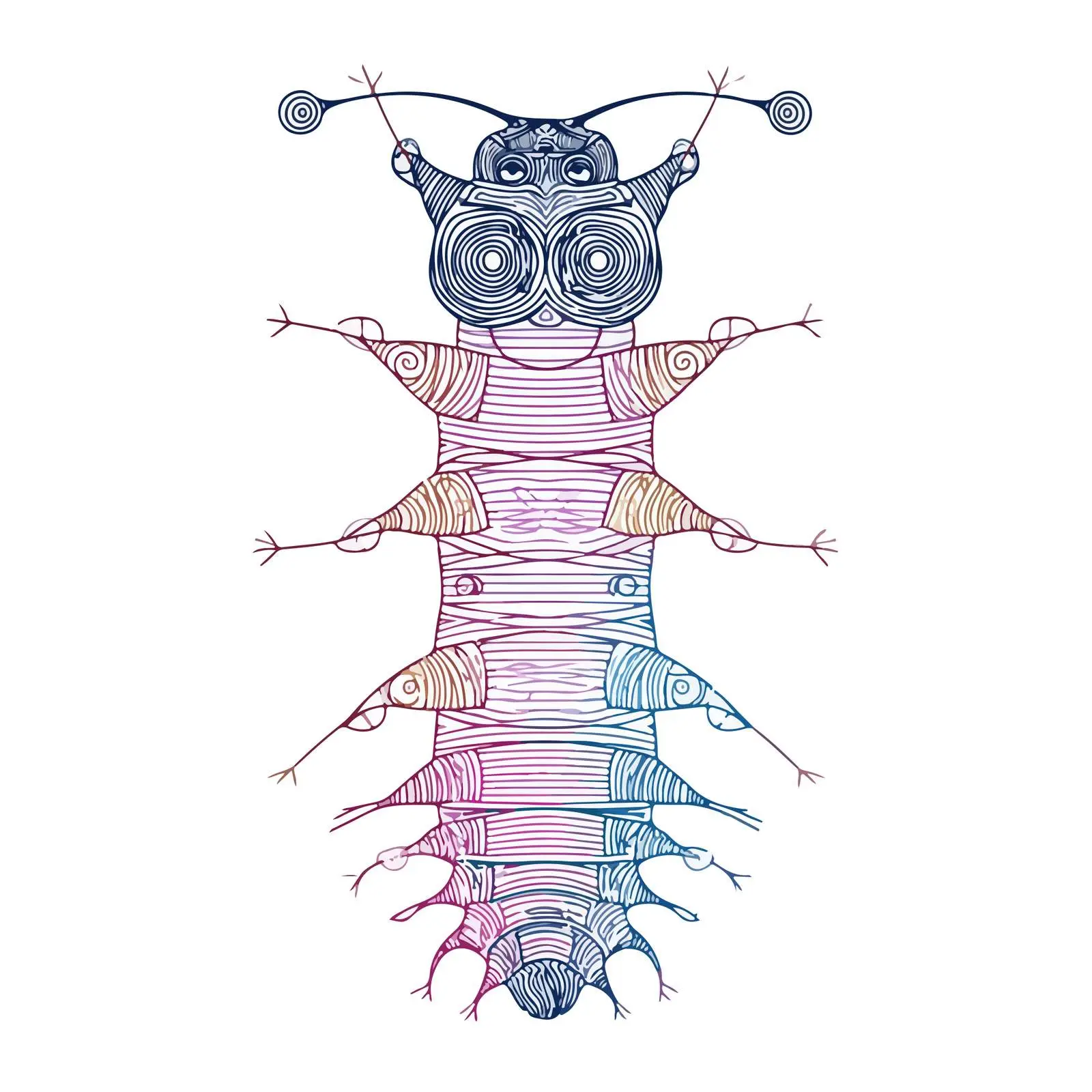 Caterpillar Applique Embroidery Design — free download from Dotvec