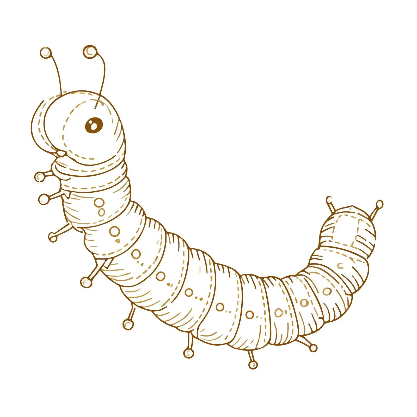 Caterpillar Applique Embroidery Vector Art — free download from Dotvec