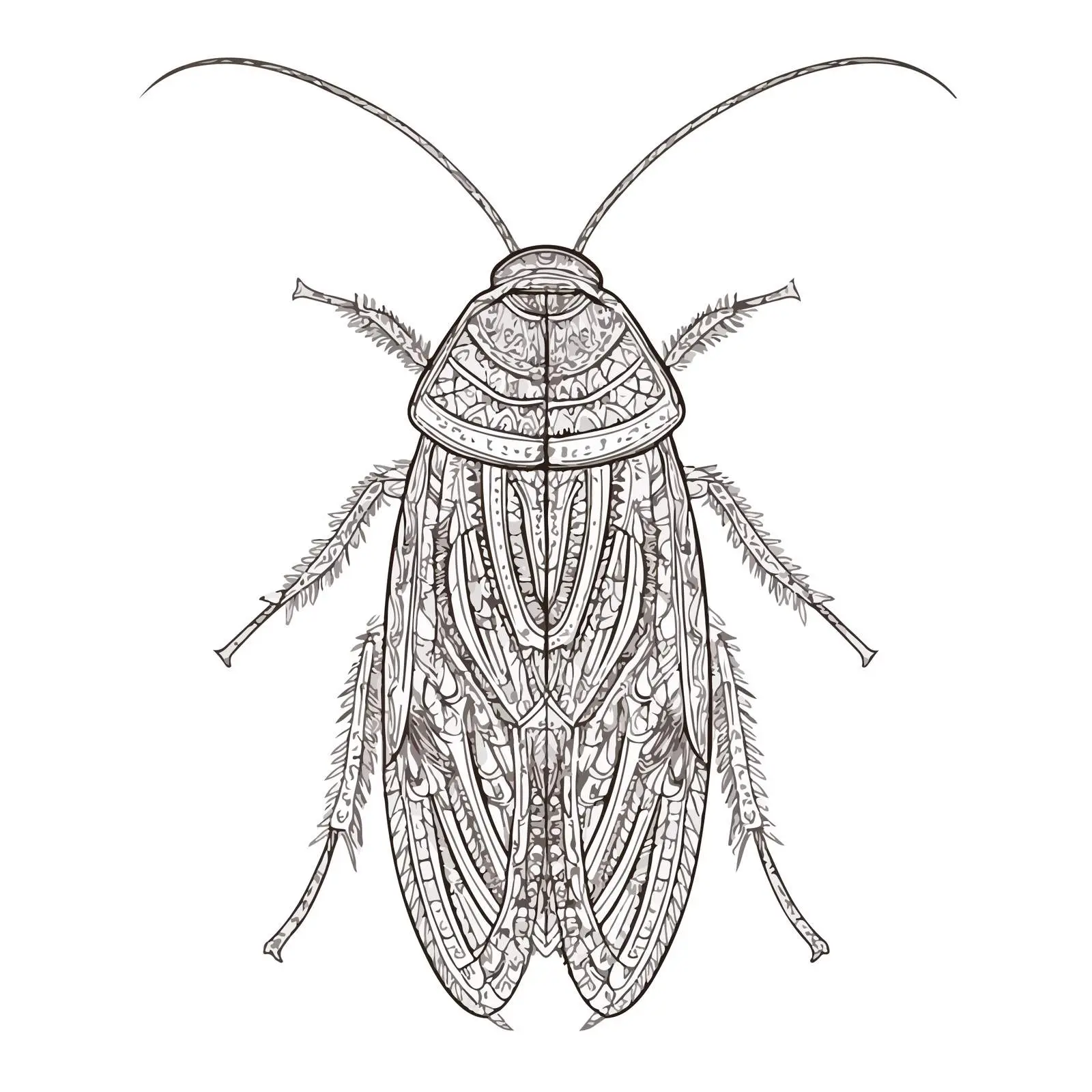 Applique Cockroach Line Art Embroidery Vector — free download from Dotvec
