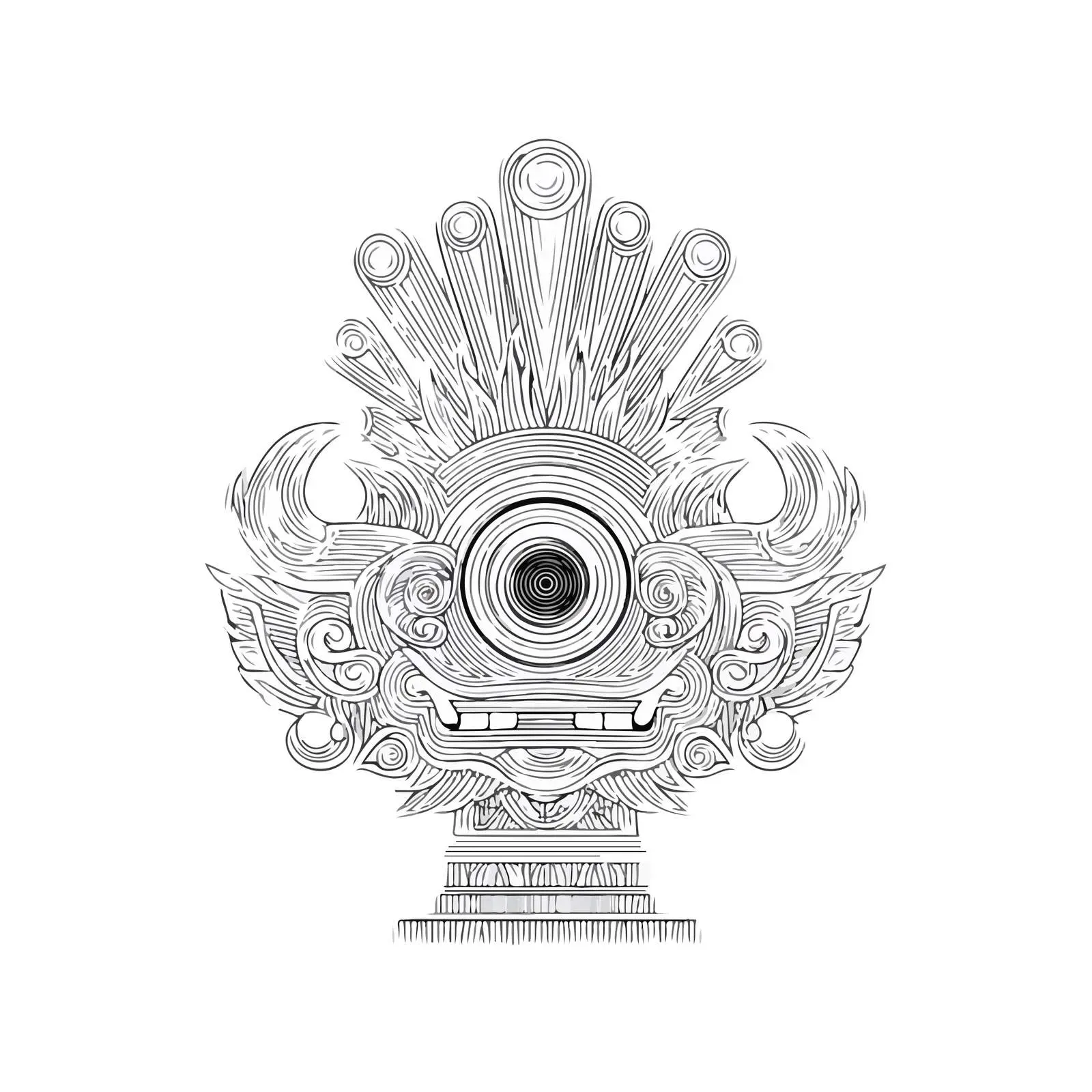 Cyclops Embroidery Appliqué Vector Art — free download from Dotvec