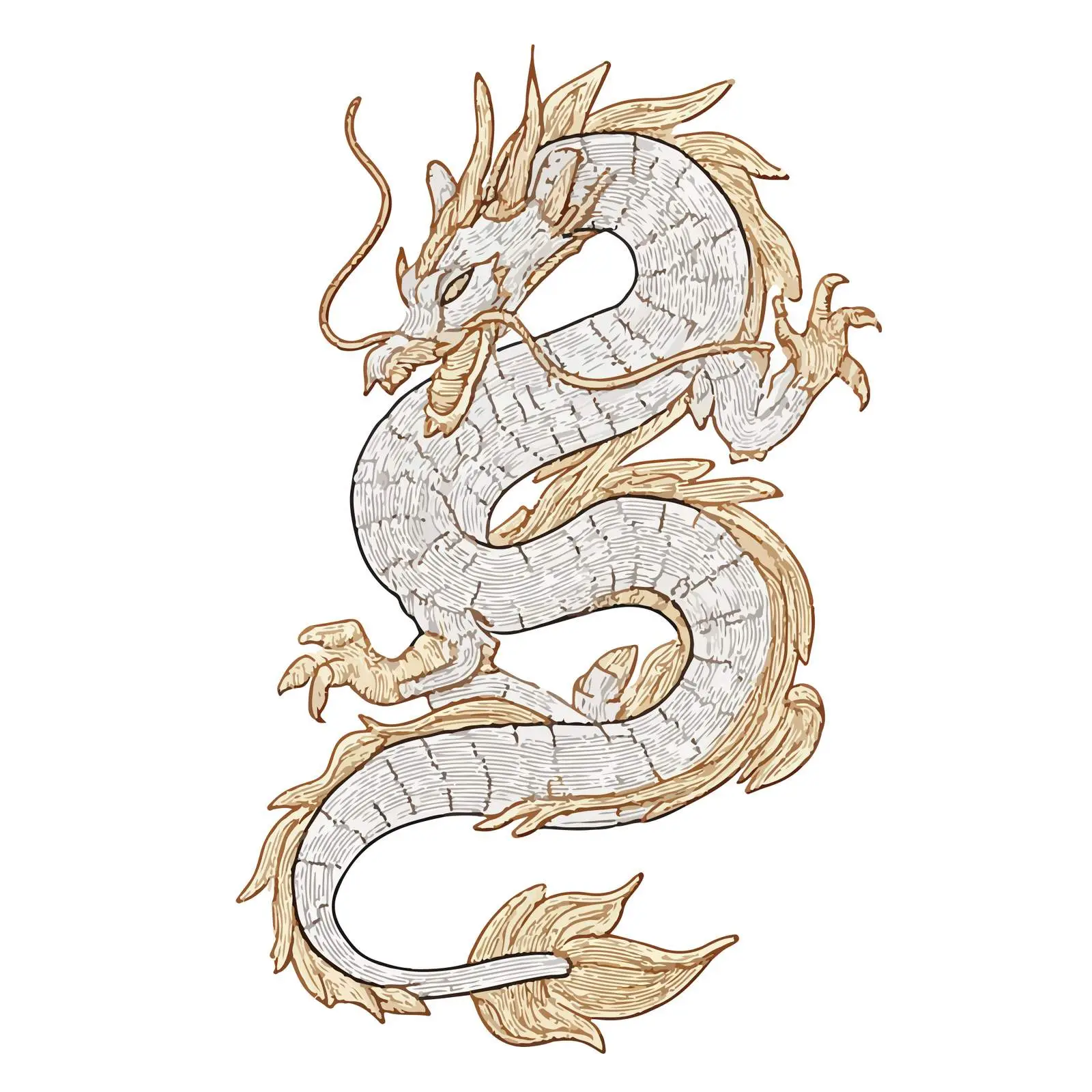 Dragon Embroidery Applique Vector Design — free download from Dotvec