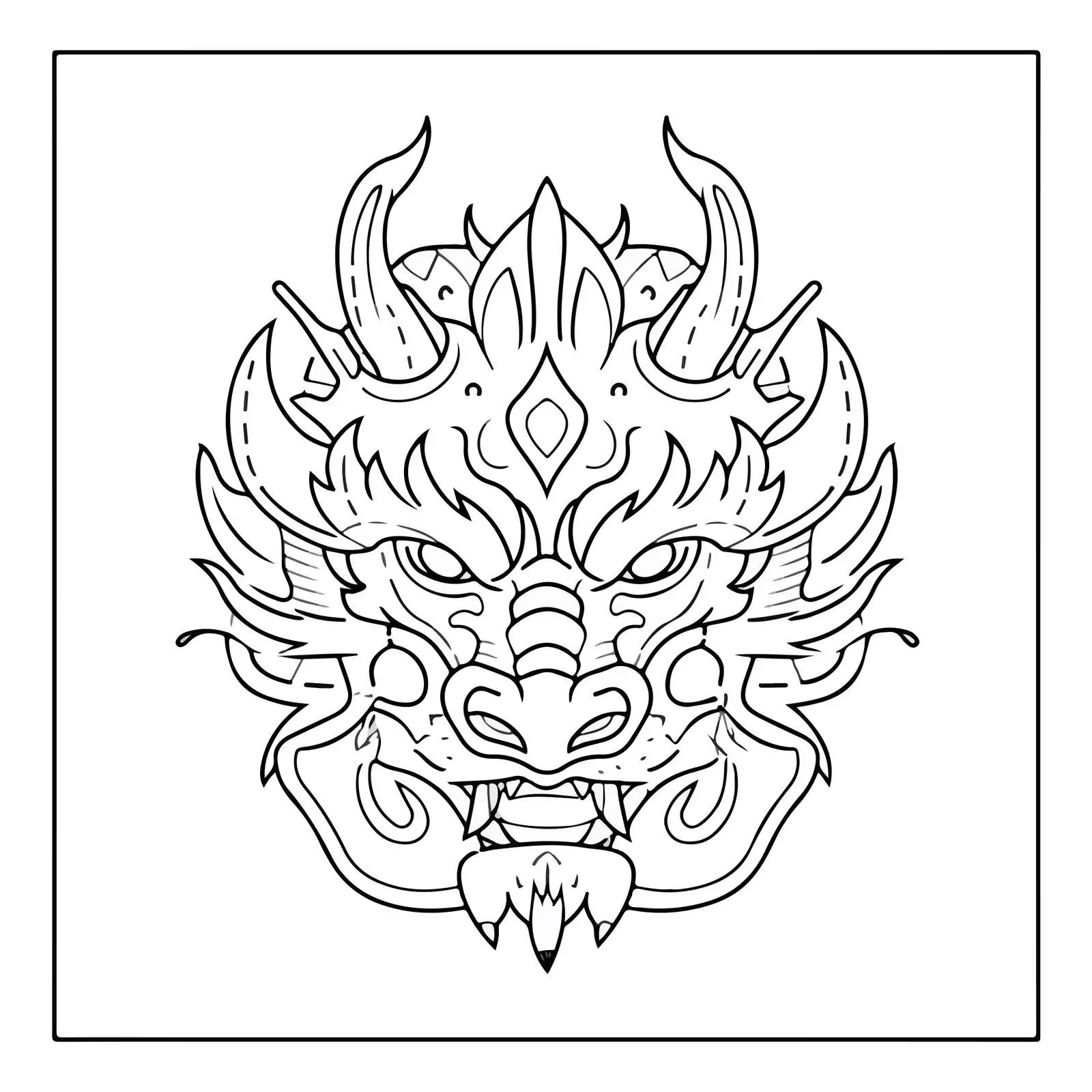 Dragon Applique Line Art Vector Design — free download from Dotvec
