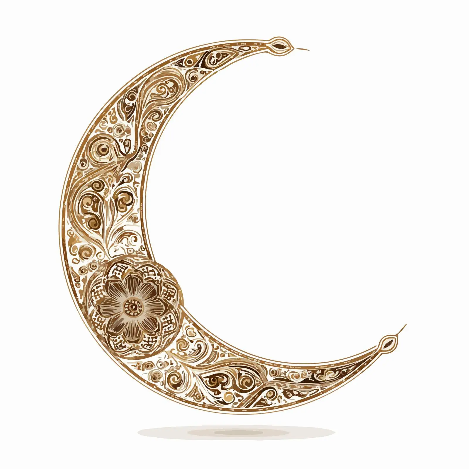 Eid Crescent Applique Embroidery Design — free download from Dotvec