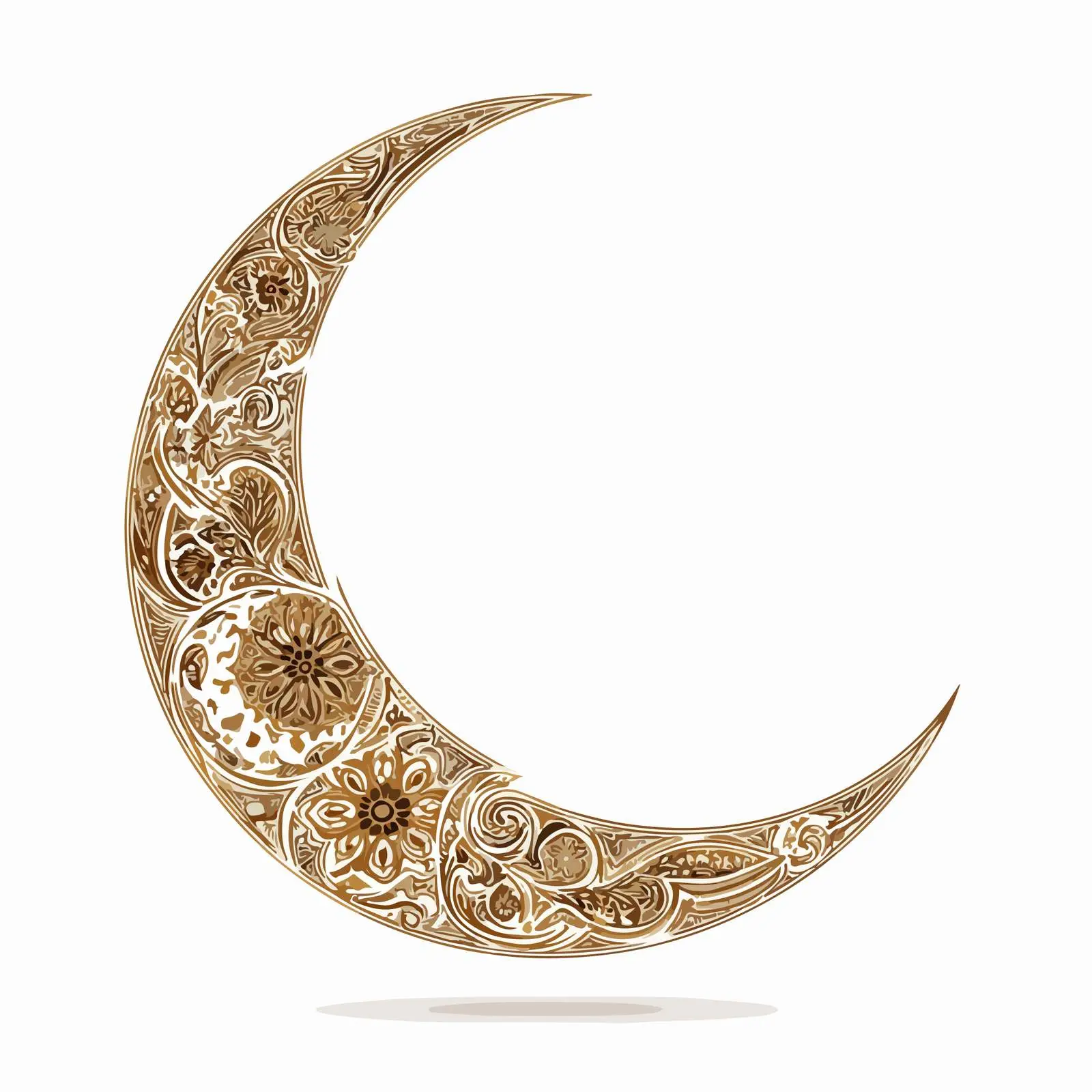 Eid Crescent Applique Line Art Vector — free download from Dotvec
