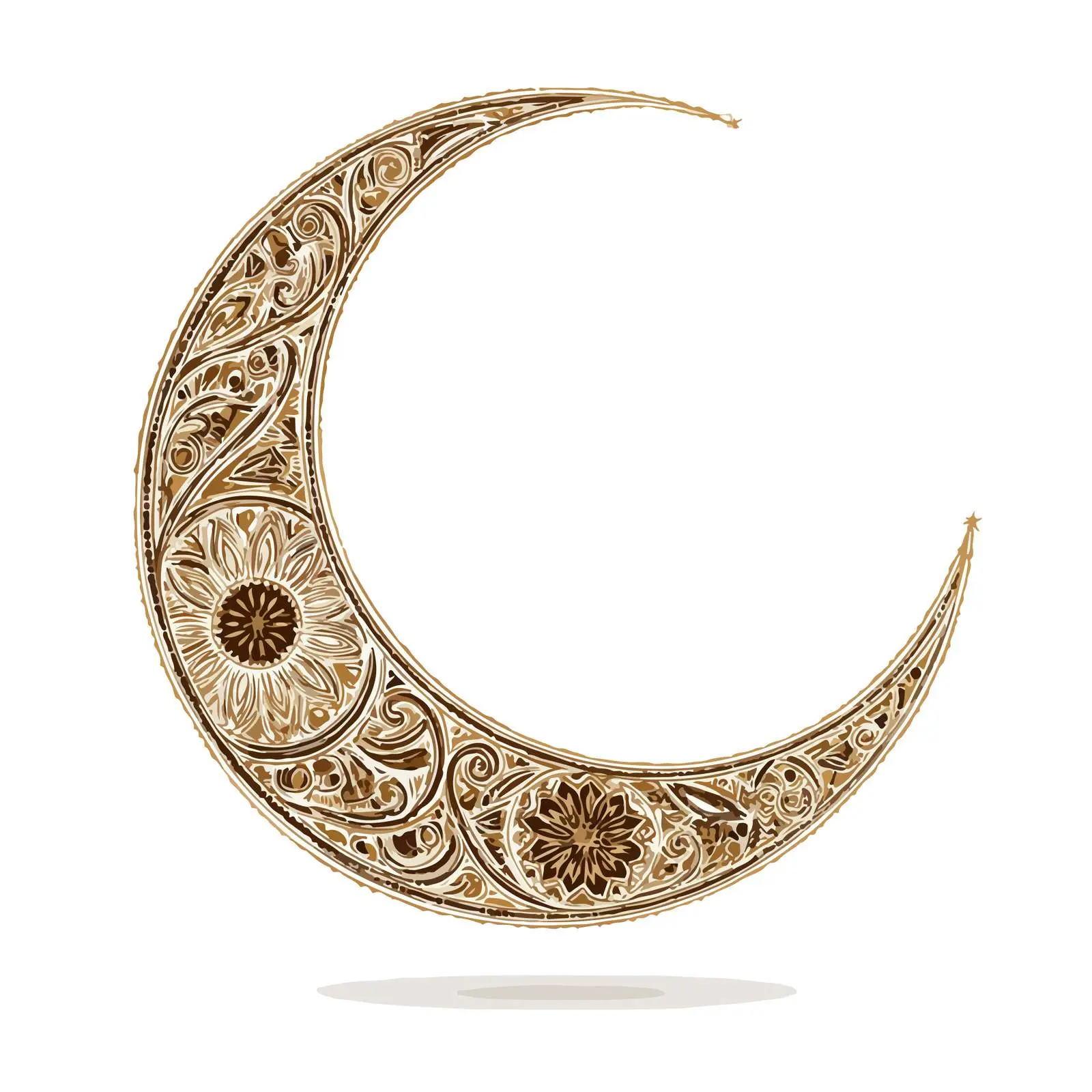 Eid Crescent Applique Embroidery Vector Art — free download from Dotvec