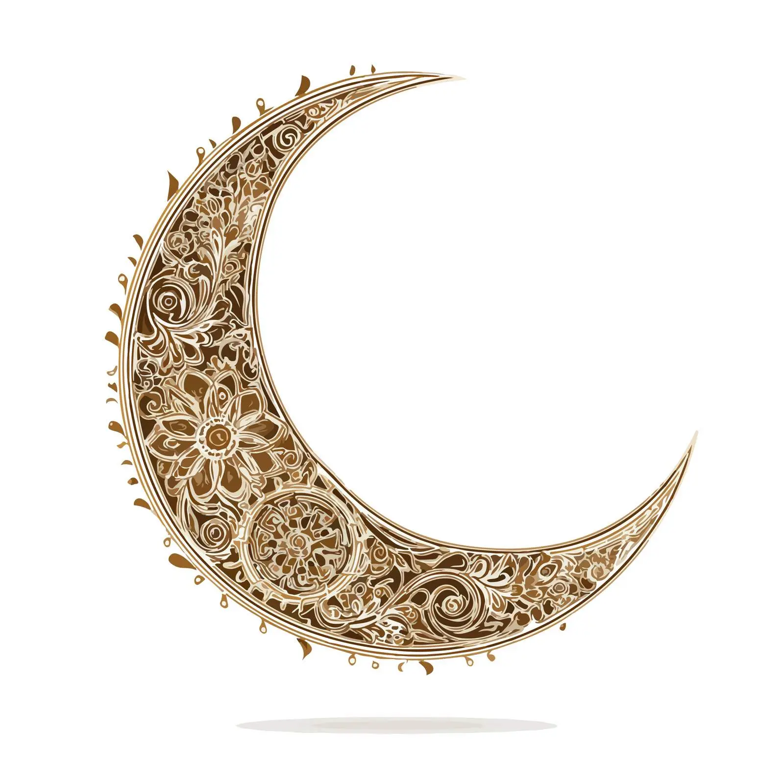 Eid Crescent Applique Line Art Vector — free download from Dotvec