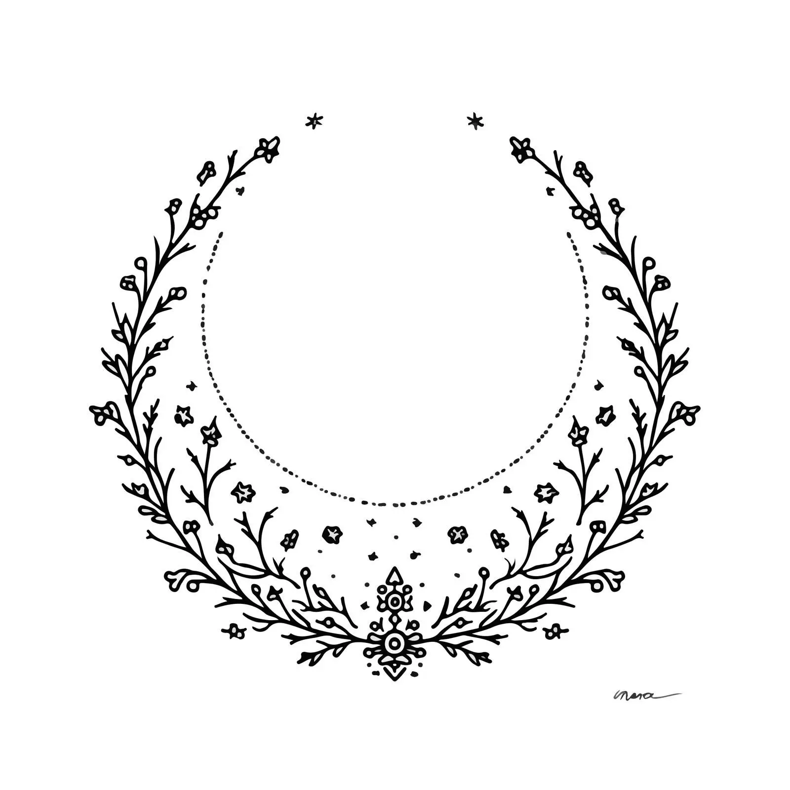 Eid Crescent Appliqué Embroidery Vector — free download from Dotvec