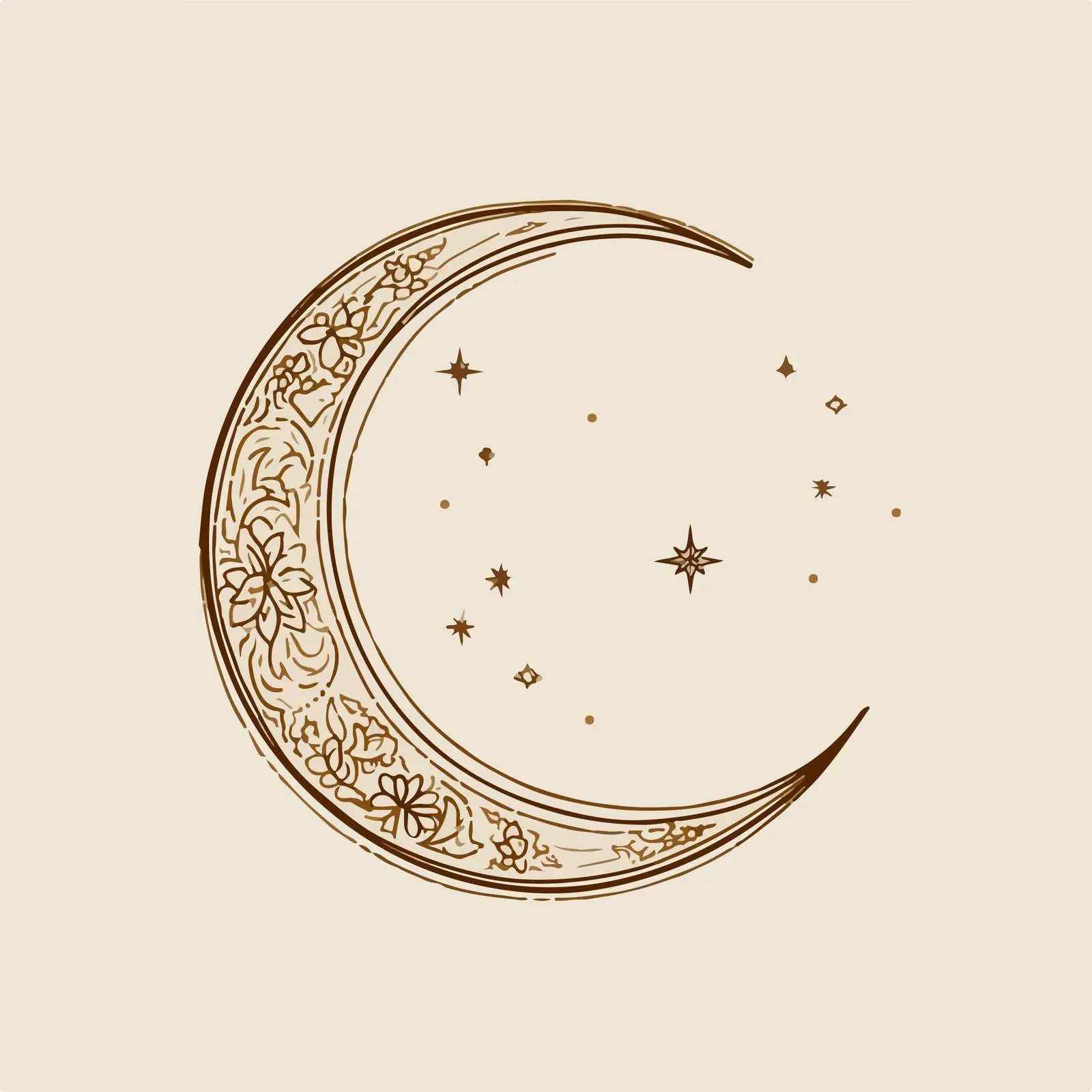 Eid Crescent Applique Artwork — free download from Dotvec