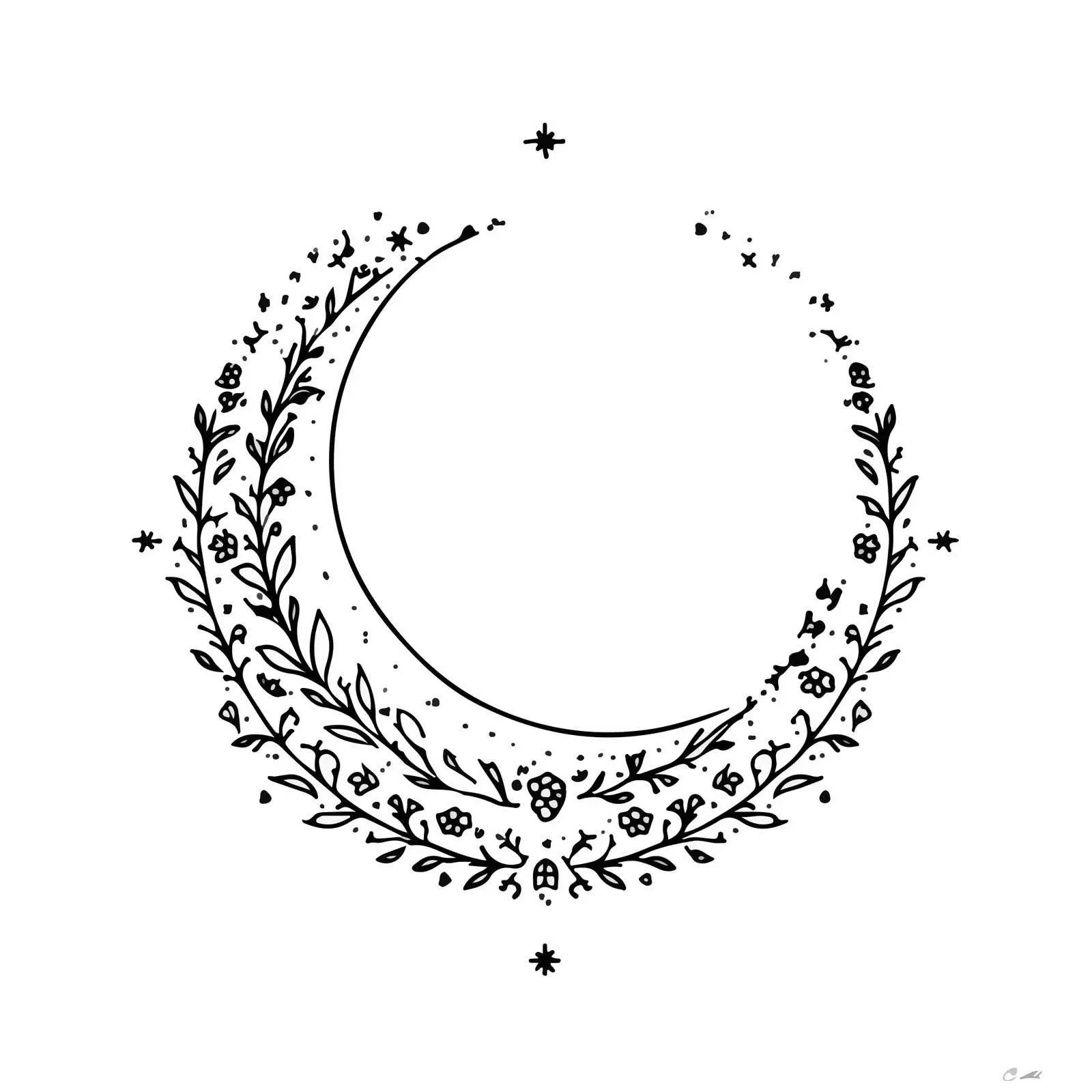 Eid Crescent Embroidery Vector Illustration — free download from Dotvec
