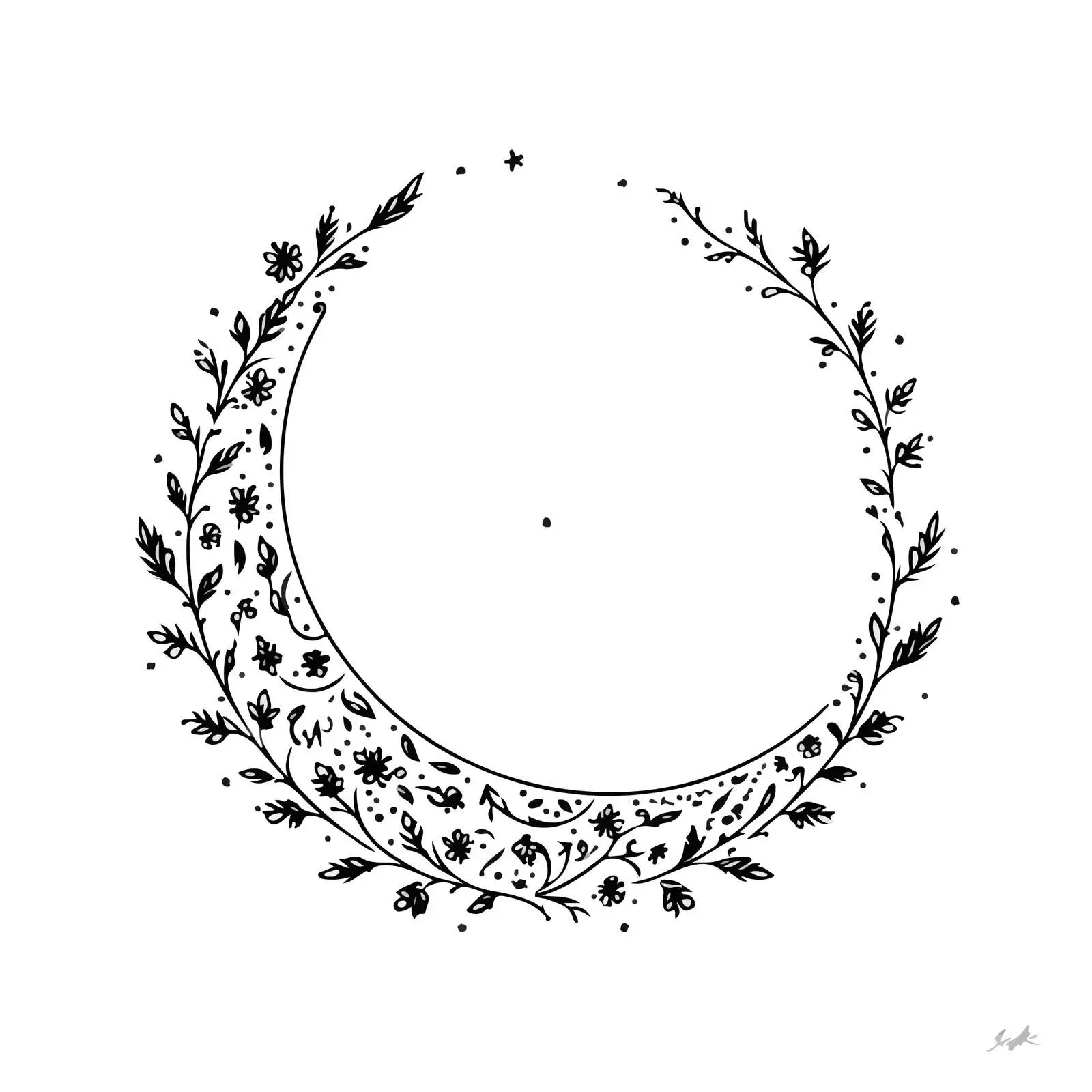 Elegant Eid Crescent Embroidery Vector Art — free download from Dotvec
