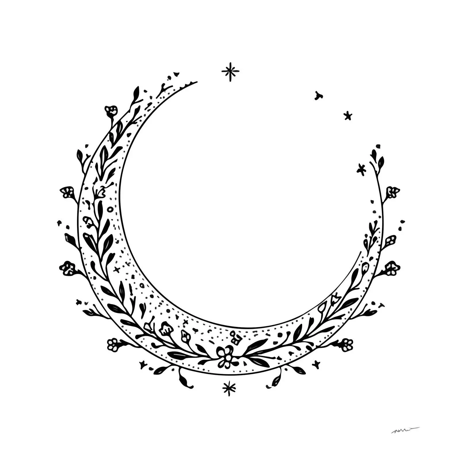 Eid Crescent Applique Vector Embroidery Art — free download from Dotvec