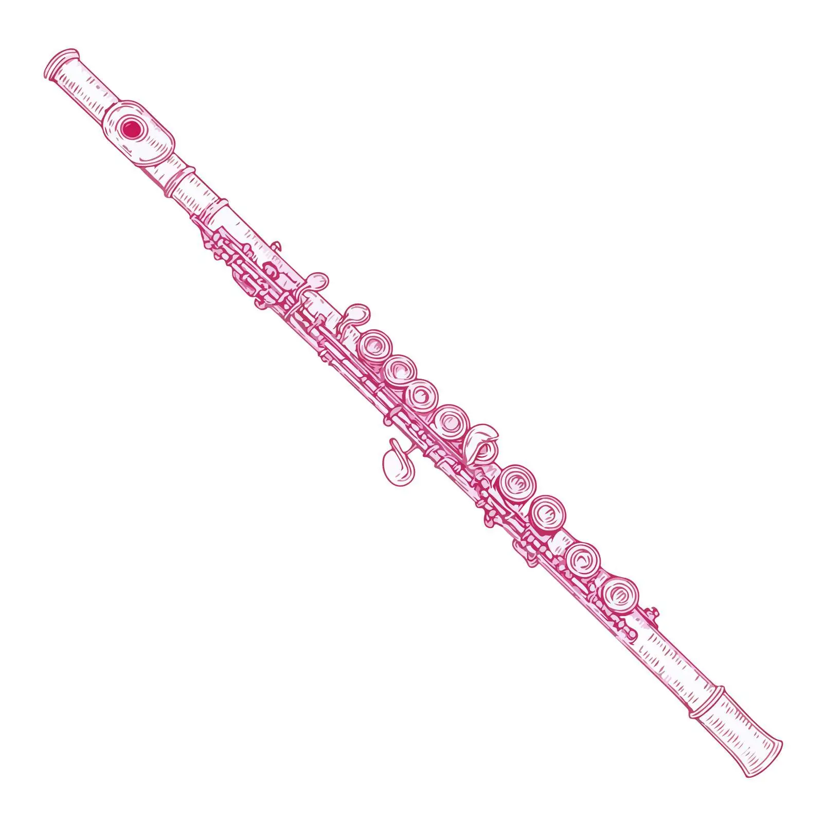 Flute Applique Vector Embroidery Design — free download from Dotvec