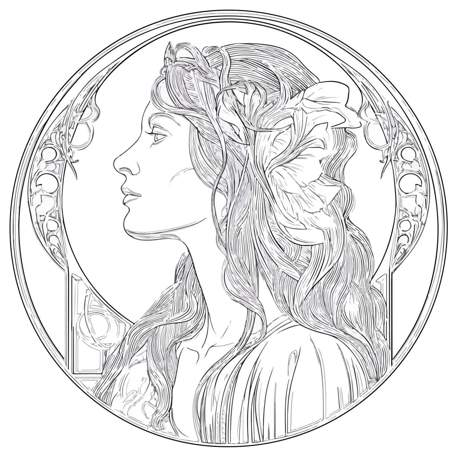 Freya Applique Line Art Vector Design — free download from Dotvec