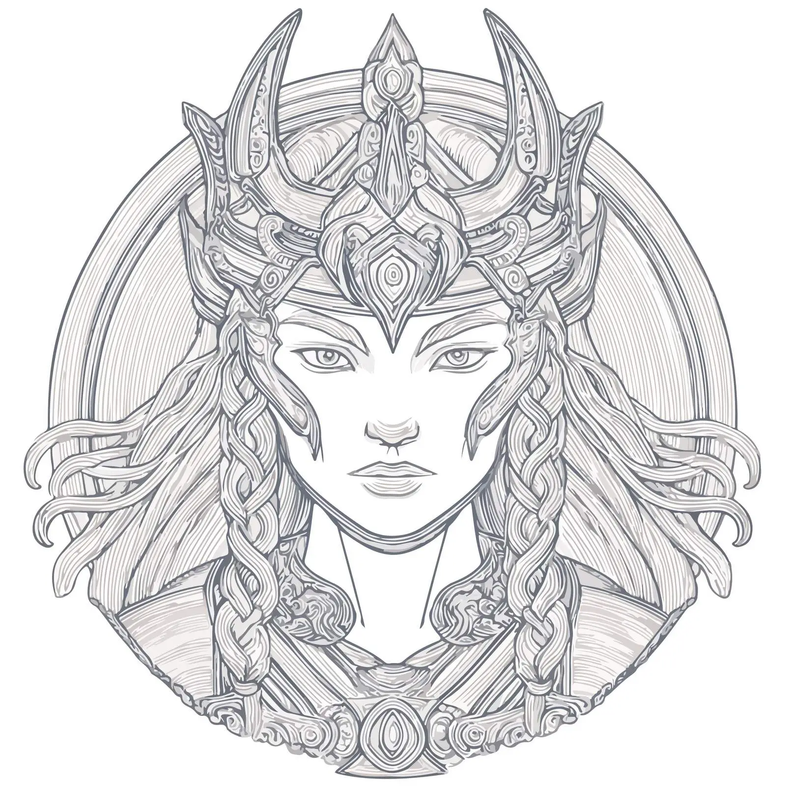 Freya Applique Line Art Vector Design — free download from Dotvec