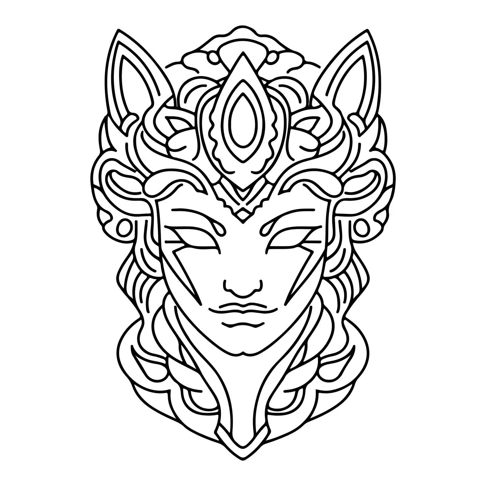 Freya Applique Line Art Design – free freya image from Dotvec