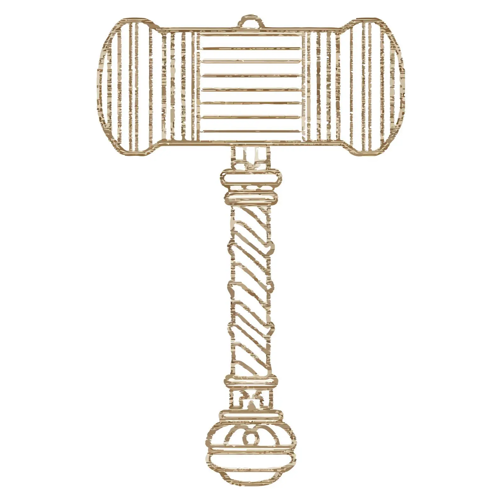 Mallet Applique Line Art Vector Design — free download from Dotvec