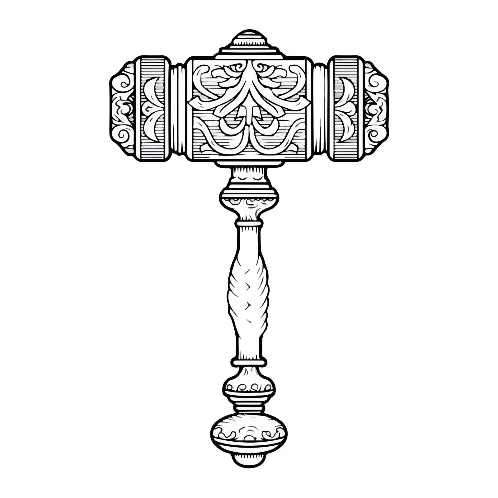 Embroidered Mallet Applique Vector Graphic — free download from Dotvec