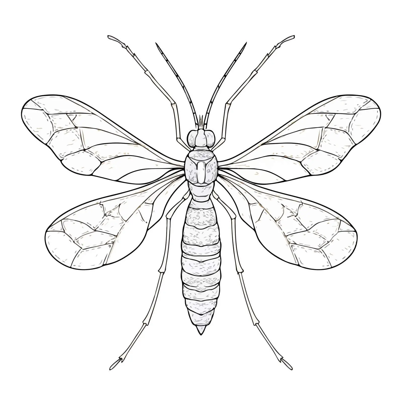 Mosquito Applique Line Art Vector Design — free download from Dotvec